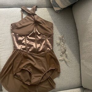 Brown Halter Dance Costume Weissmam Child Large